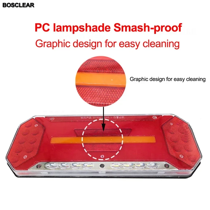 2X 24 В светодиодный задний фонарь для грузовика сигнальные огни прицепа