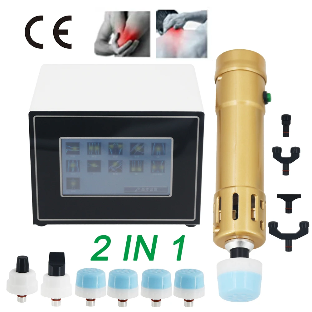 

250MJ Portable Shockwave Therapy Machine With 11 Heads Pain Relief ED Treatment Extracorporeal Shock Wave Chiropractic Massager