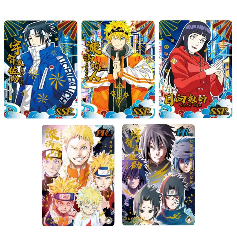 Оригинальные аниме-фигурки Наруто открытки удзумаки коллекционные Бронзирующая