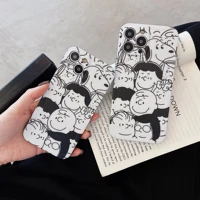 snoopy charlie brown phone cases for iphone 13 12 11 pro max xr xs max x back cover