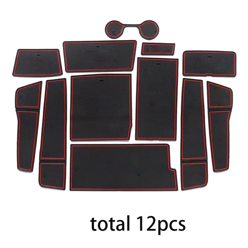

12pcs for HongQi H5 2023 Door Slot Pad Storage Skid Pad Decorate