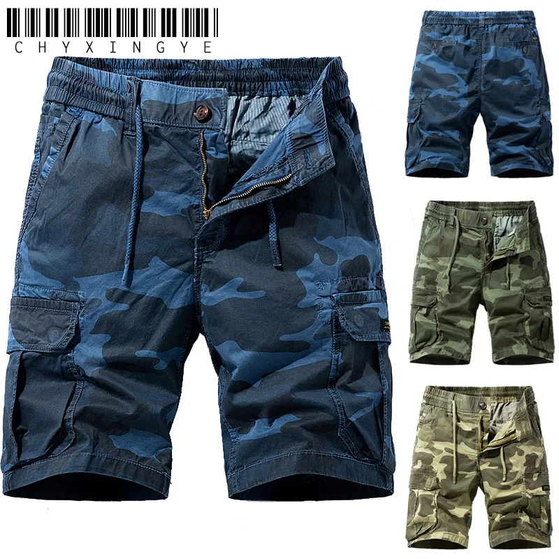 

2023 New Summer Men Cotton Cargo Camouflage Shorts Men Clothing Casual Breeche Bermuda Beach Jogger Shorts Male Hot Dropshipping