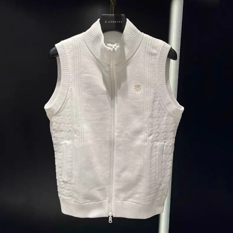 

New ST Knitted Waistcoat Ladies Golf Wear Warm Outdoor Baseball Wear