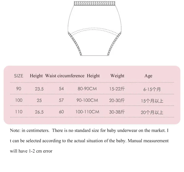 5 шт. детские хлопковые тренировочные штаны трусики подгузники многоразовые