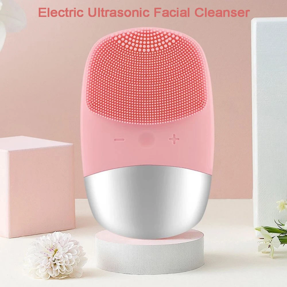 

Face Brush Beauty Tools Ultrasonic Cleansing Vibrating Massager Silicone Scrubber Electric Cleaning Brushes Skin Care Massage