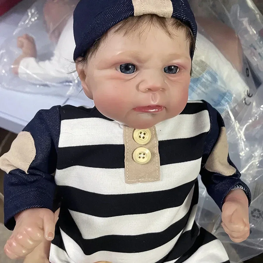 Готовая кукла с уже окрашенным Элайджа 45 см Реалистичная кукла-младенец мягкая