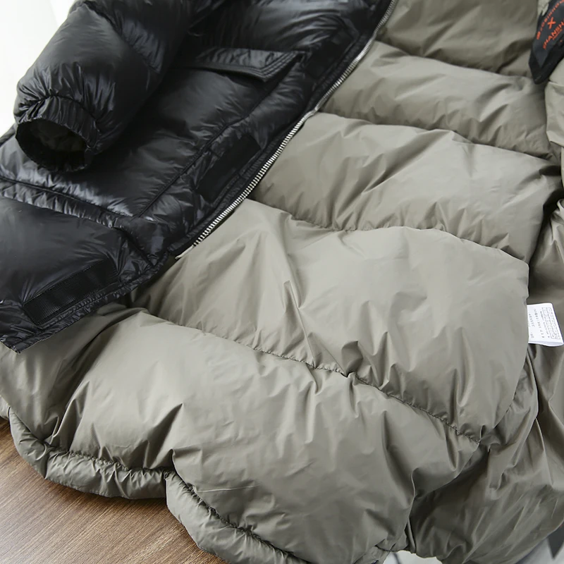 off-Season Clearance! 80 Gray Duck down! Cashmere Charge High! Autumn and Winter Men's Hooded Thickened Mid-Length down Jacket