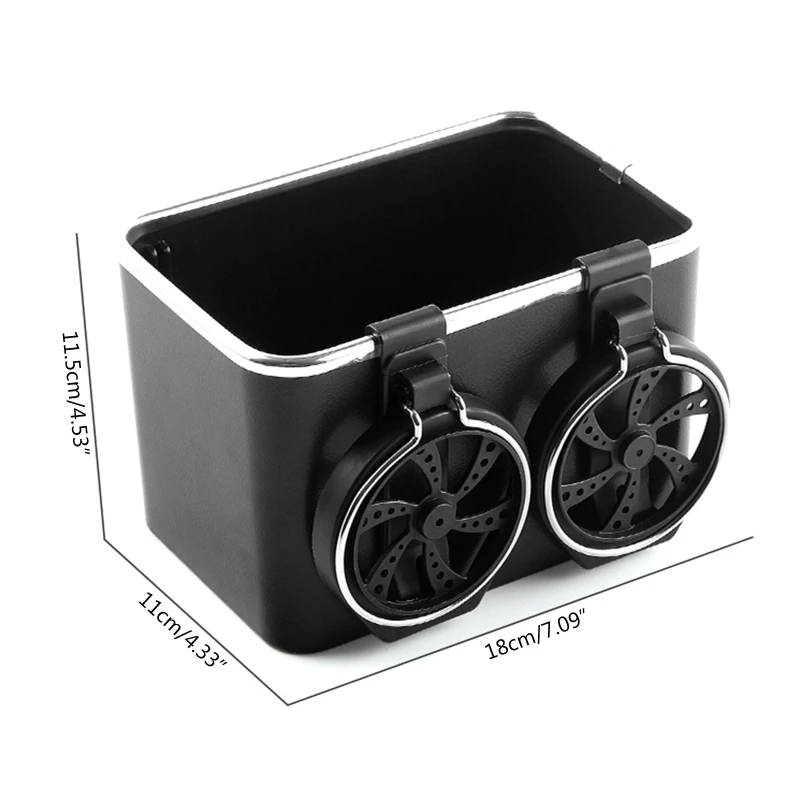 

2 in 1 Car Seat Handrail Tissue Box Inner Cup Holder Drawer Box Creative Armrest Box Storage Multifunctional Organizer