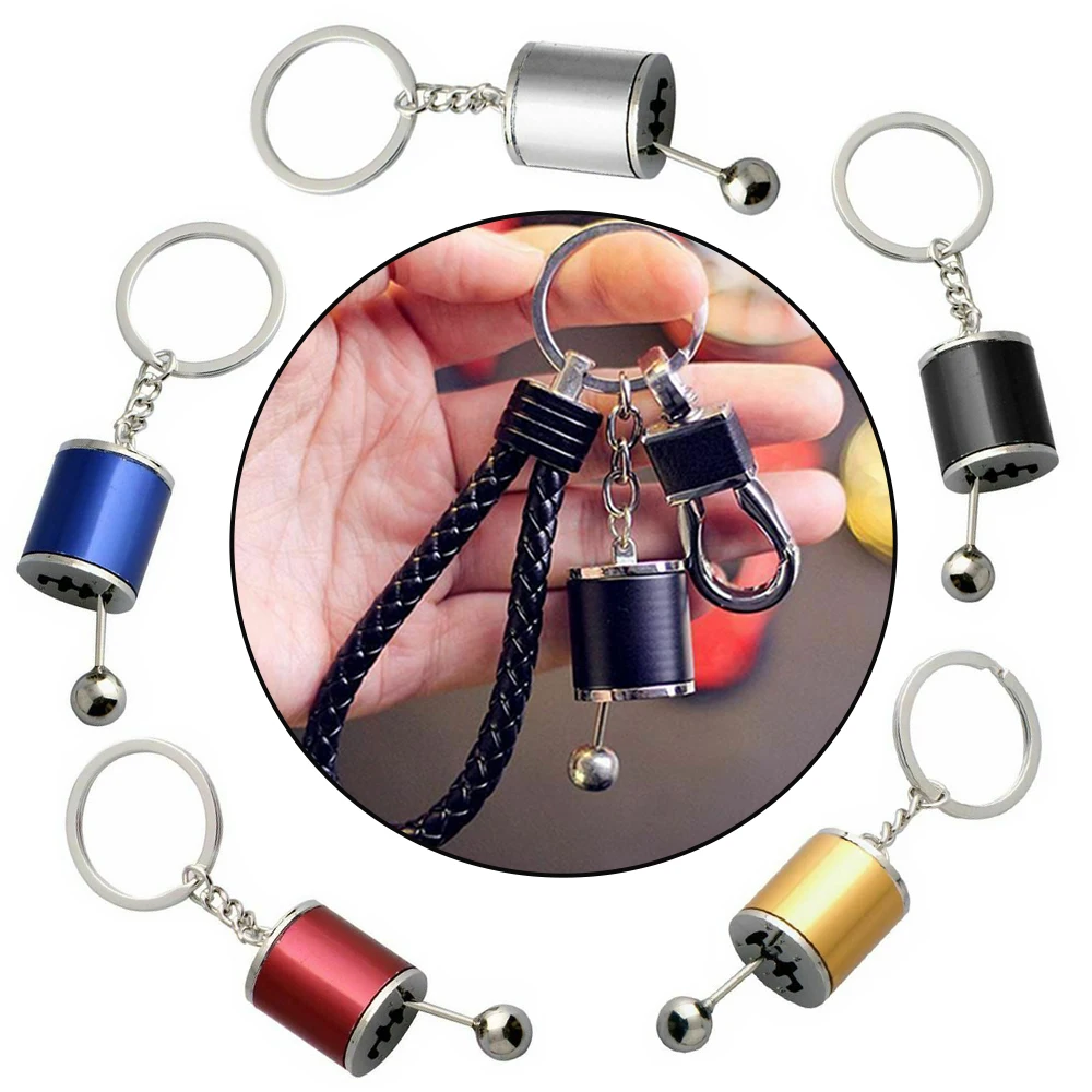 Автомобильная коробка передач, брелок для мужчин и женщин, имитация 6 скоростей, ручная ручка, рукоятка переключения, подарок, аксессуары для интерьера, кольца