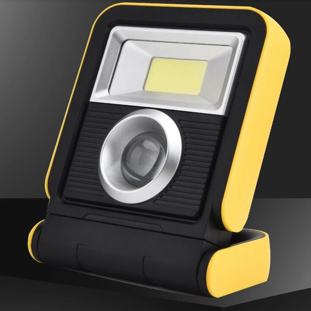

USB Outdoor Floodlights LED COB Solar Car Inspection Light Rechargeable 2 Lighting Modes IP65 Waterproof Power Bank for Hiking