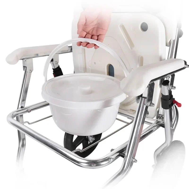 Портативное кресло с подъемным сиденьем шезлонг гериатрическое подносом