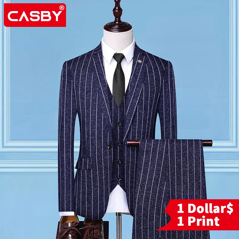 Индивидуальный Логотип (костюм + жилет брюки) официальное платье на четыре сезона