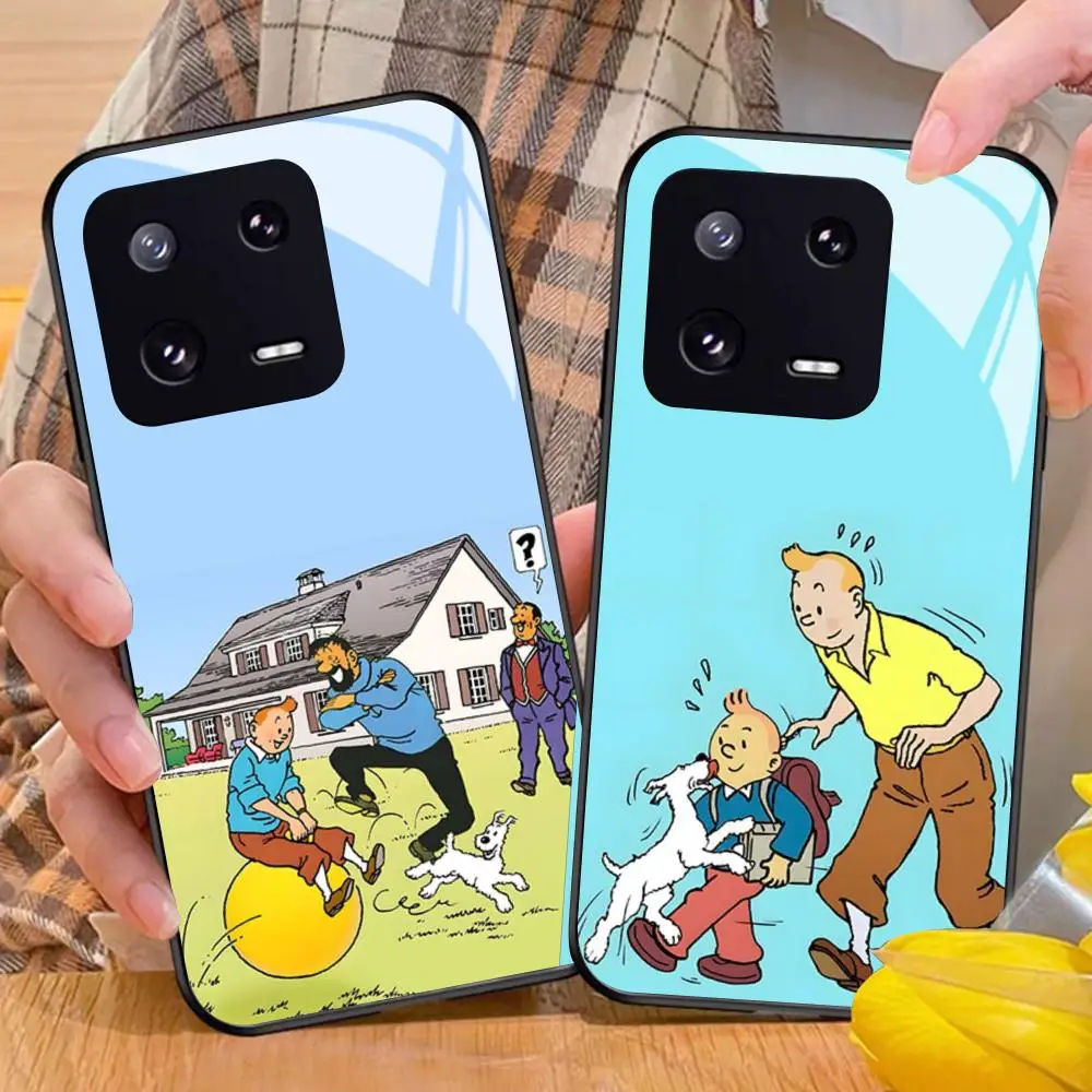 Фото Чехол для телефона A-Adventures Of Tintin-S для Xiaomi 17 15 14 13 12 Mi 11 X T Ultra Pro Lite 5G, черный, стеклянный №1