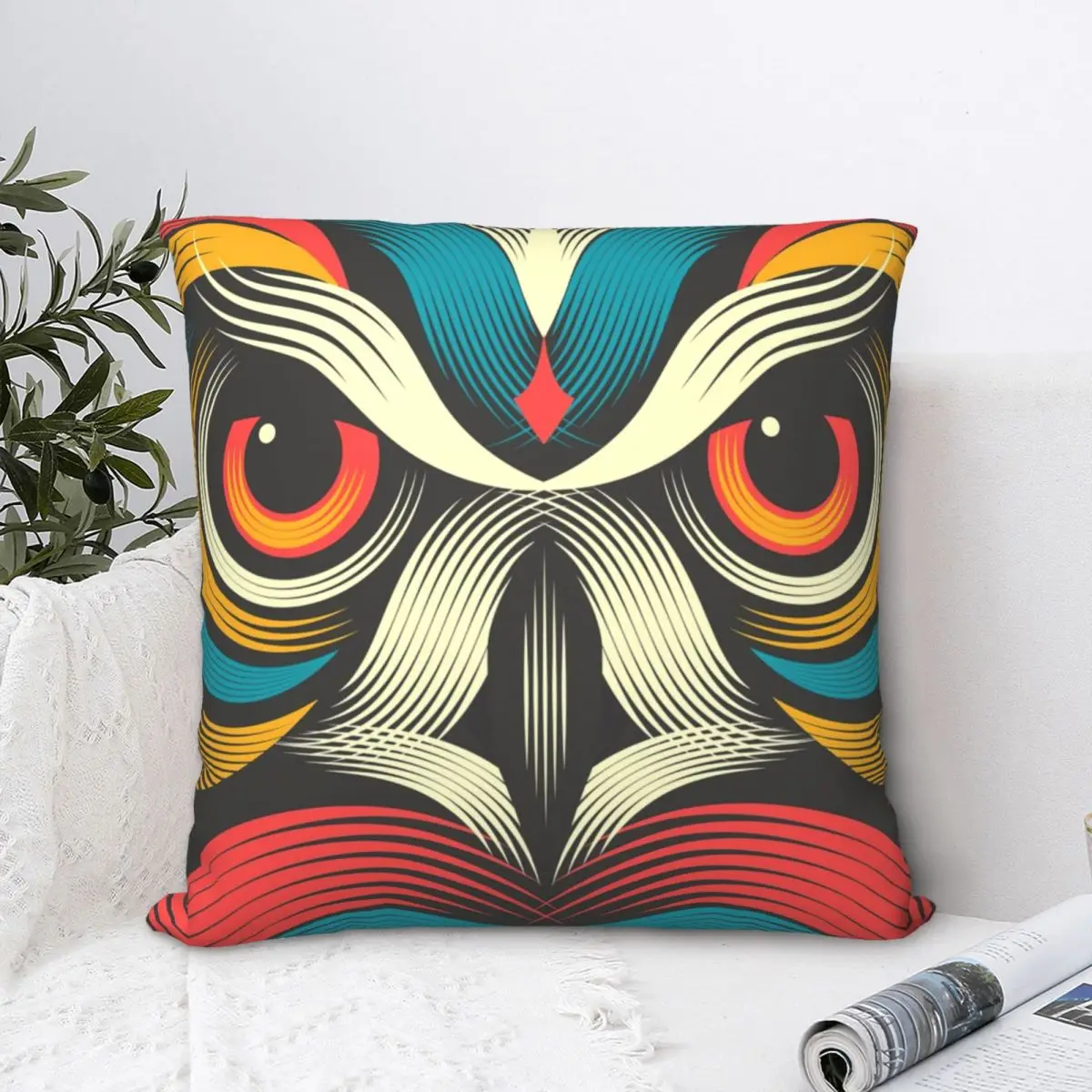 

Sowl Throw Pillow Polyester Home Decor Pillow Case Home Cushion Cover 45*45cm
