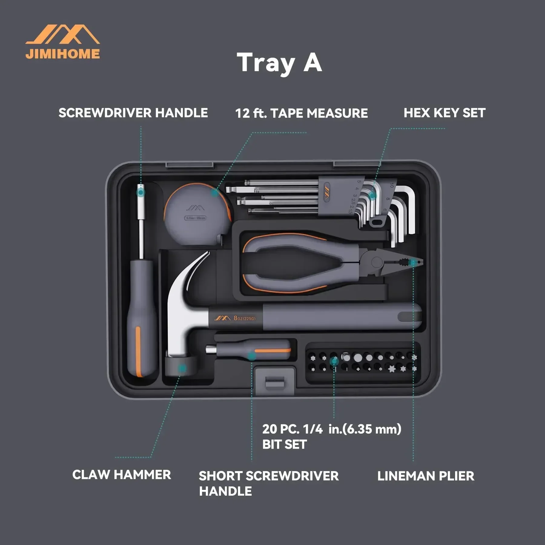 JIMIHOME X4-ABCD многофункциональный комбинированный мощный/набор ручных инструментов