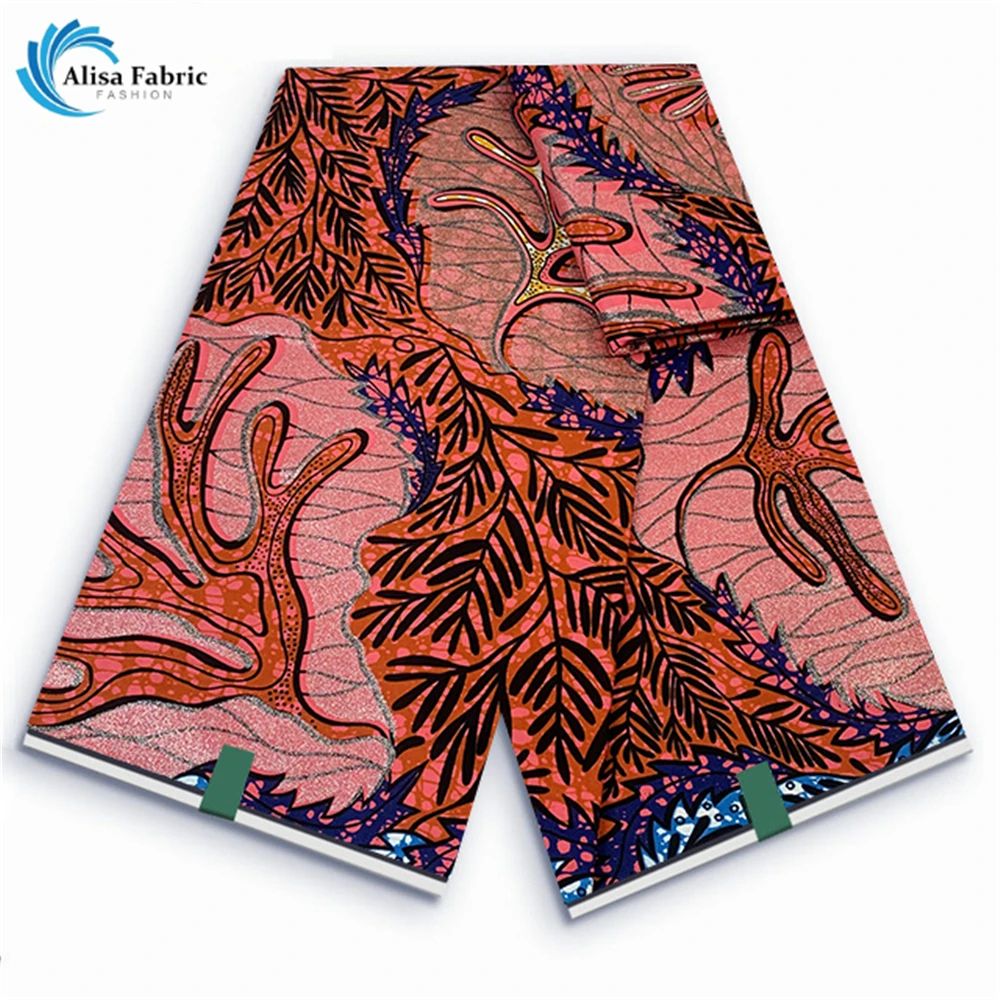 

Grand Super 100% хлопчатобумажная африканская восковая Ткань Высокое качество воск печать анкарская Ткань для шитья 6 ярдов Женская ткань VLS66