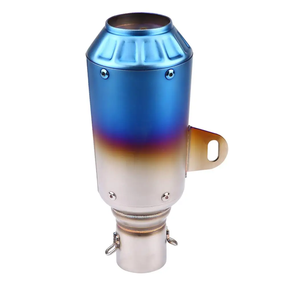 

Универсальный мотоциклетный глушитель, хвостовая труба, полусиний наконечник, выхлопная труба из нержавеющей стали, автозапчасти, аксессу...