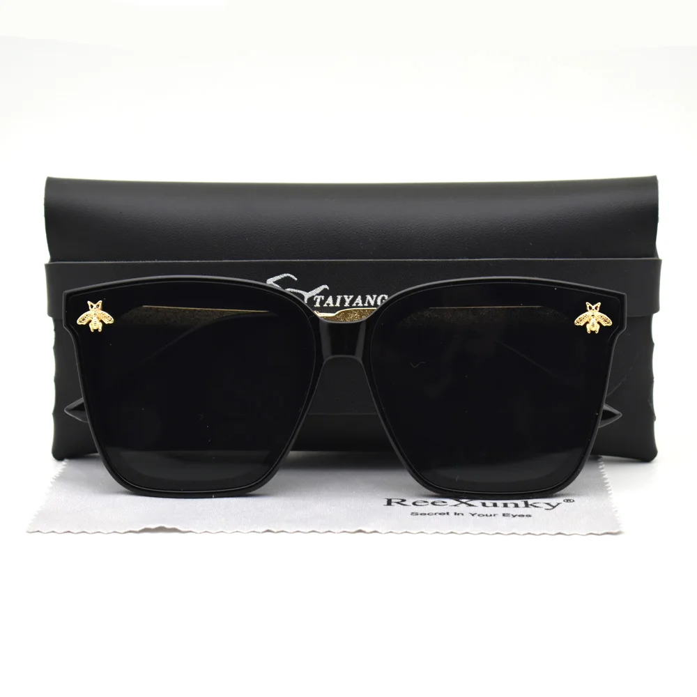 

Новинка 2023, квадратные солнцезащитные очки для женщин, брендовые дизайнерские классические солнцезащитные очки с Пчелкой для мужчин, большие солнцезащитные очки в стиле ретро, козырек, очки UV400