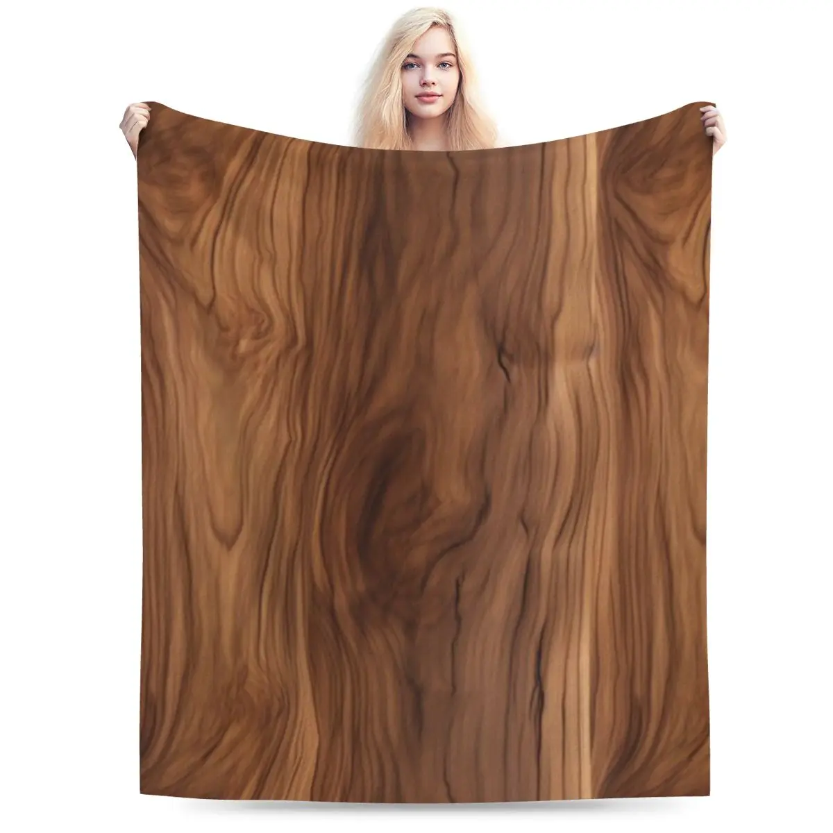 Ультрамягкое Флисовое одеяло из орехового дерева