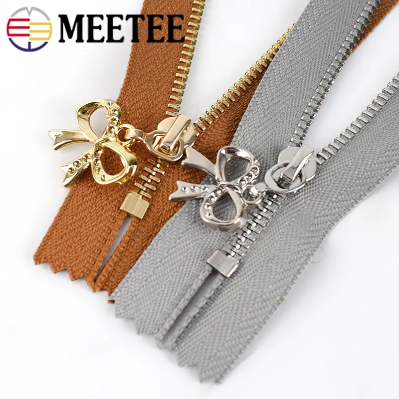 2 шт. Meetee 3 # Металлические молнии 15-70 см закрытые и открытые торцевые для шитья