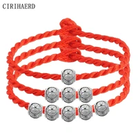 jewelry for women braided bracelets weave red string circle charm bead bracelet kids jewellery for girls gift female wholesale