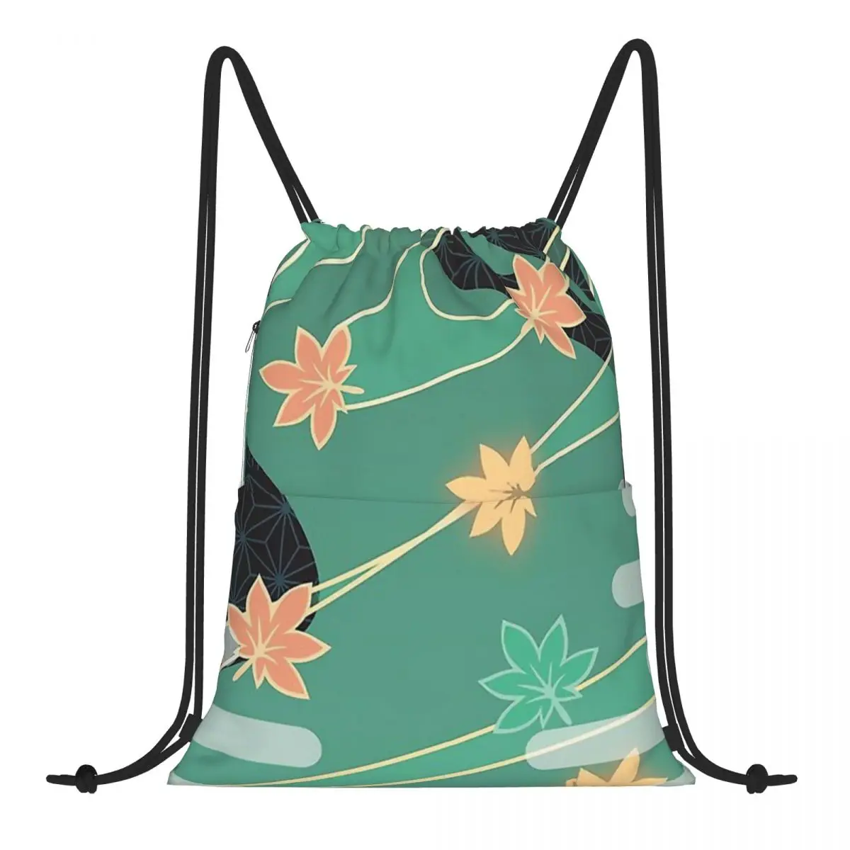 

Kaedehara Kazuha Burst Pattern Genshin Impact Game Sholder Backpack Students Cloth Drawstring Bags Portable Organizer Backpacks