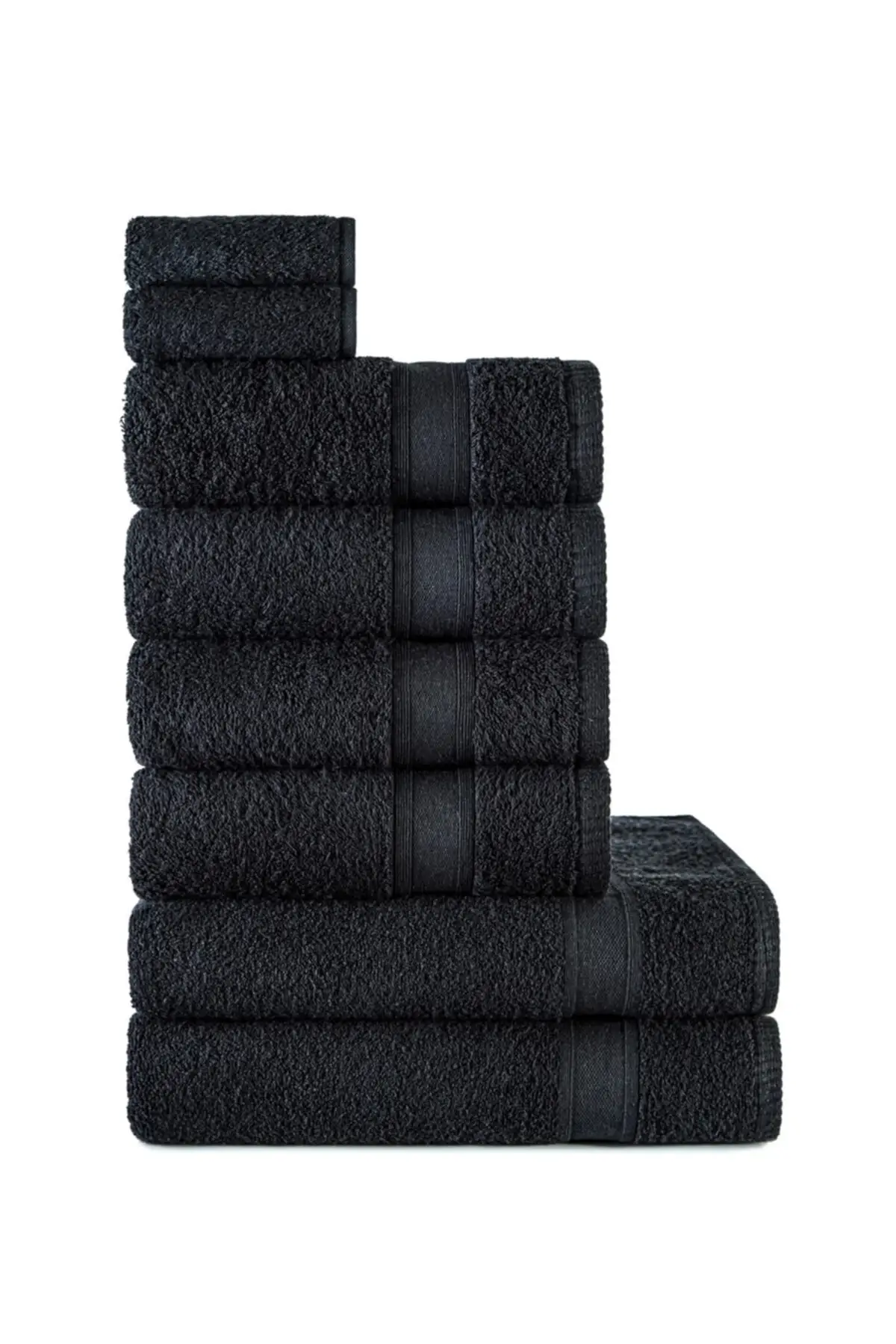 Soft Black Sports Bath Towel Set