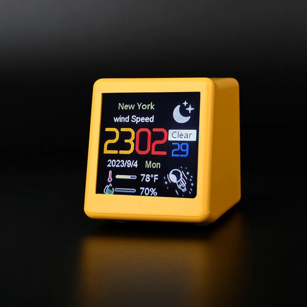 

Smart WiFi Weather Station Desk Clocks Desktop LED LCD Digital Alarm Clock Electronic Thermometer Hygrometer Sensor Table Clocks