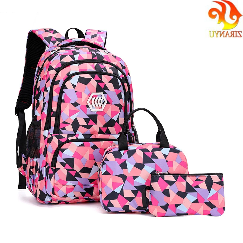 KUZAI 3 Pcs NEW Children Backpacks Set Kids School Bag Girls Primary School Backpacks Schoolbags Kids Satchel mochila infantil