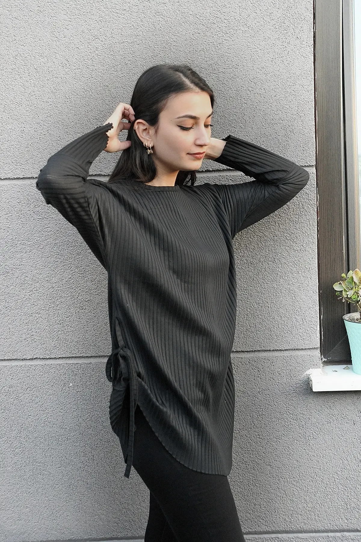 

Sides Black Lace Tunic Muslim Tunic 2021 Fashion