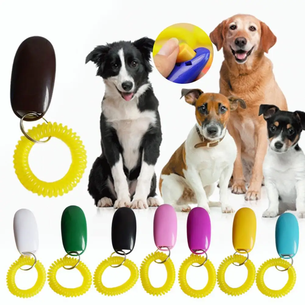 

Pet Training Clicker Adjustable Frequency Non Fading Convenient Stop Barking Exercise Recall Dog Training Clicker Tool for Yard