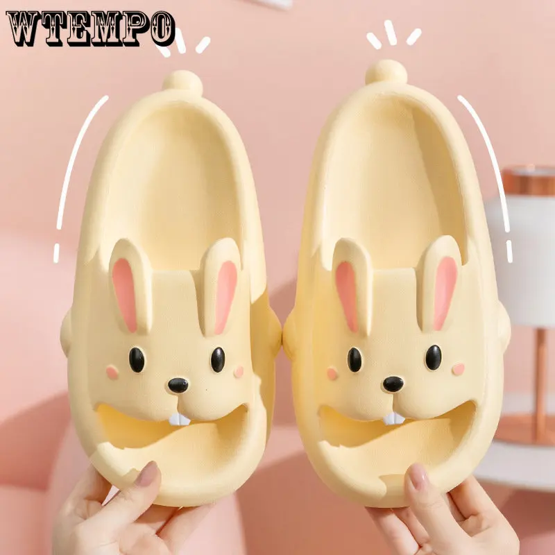 WTEMPO Cute Woman Slippers Non-slip Sandals Summer Slide Shoes EVA Outdoor Beach Soft Thick Platform Flip Flops Dropshipping