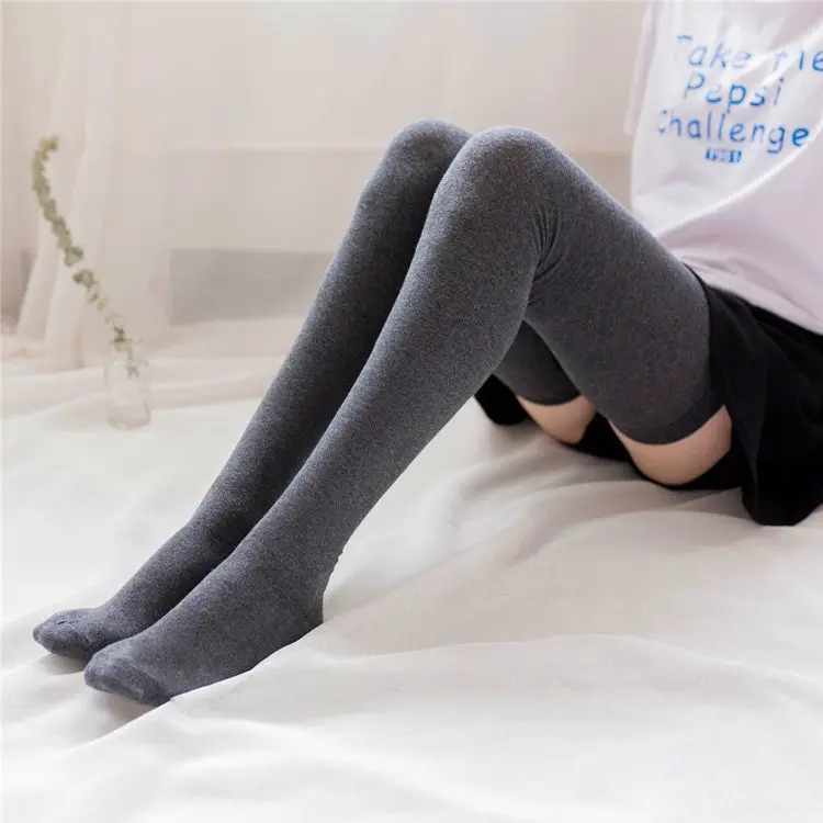 5pairs Women's Tall 185cm Cotton Socks Hold-Ups over the Knee Lengthened 80cm Thigh High Socks Autumn and Winter Women's Socks