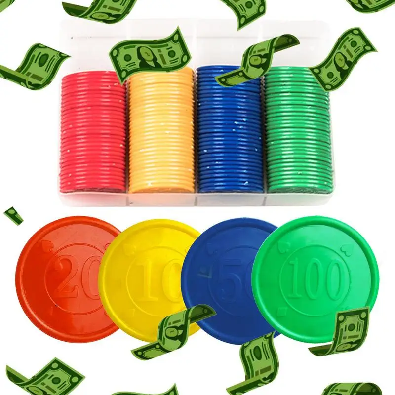 

160 шт., чипы для покерных игр, 10, 20, 50, 100