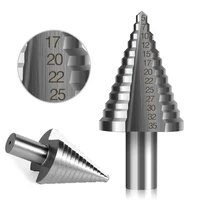 13 step hss spiral grooved conical cone drill bit hole set cutter tool triangle round shank 5 35mm broca ceramica tile drill bit