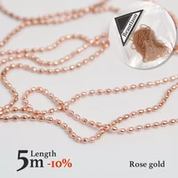 nail chain 0 8mm1 0mm rose gold silver pixie stone decorations rhinestone accessory metal steel ball chain nail art jewelry