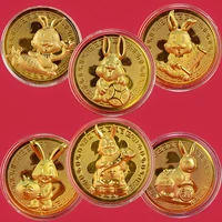 2023 year of chinese zodiac rabbit commemorative coin souvenir art collectible business holiday decoration gift