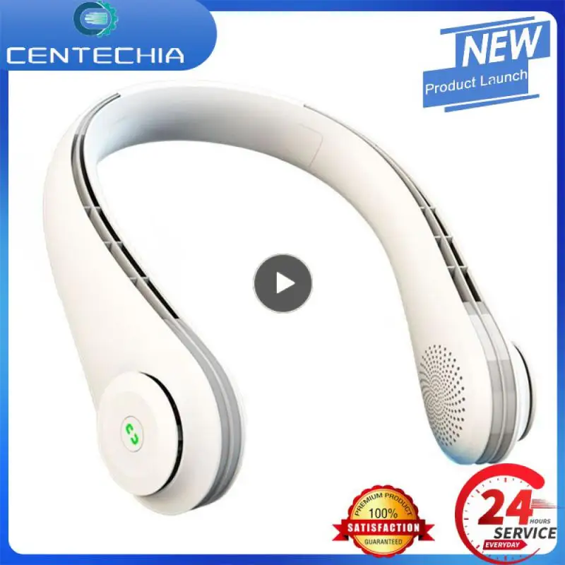 

2/3PCS Portable Neck Fan Popular New Mini Sports Fan Silent Mini Hanging Small Neck Fan Charging Fan Leafless Fan