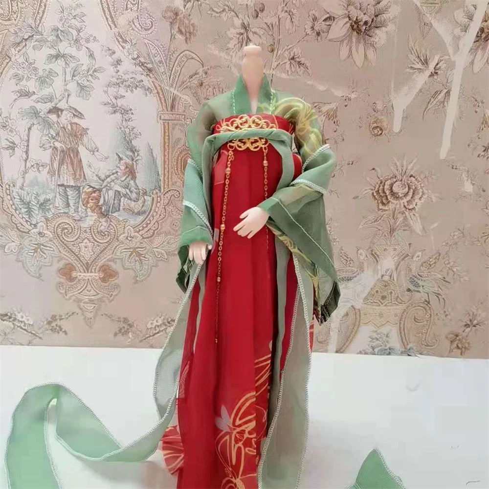 

Customize Long Dress 1/6 Scale Female Hanfu Chinese Ancient Women Clothes Model Fit 30cm BJD Soldier Action Figure Body Toys