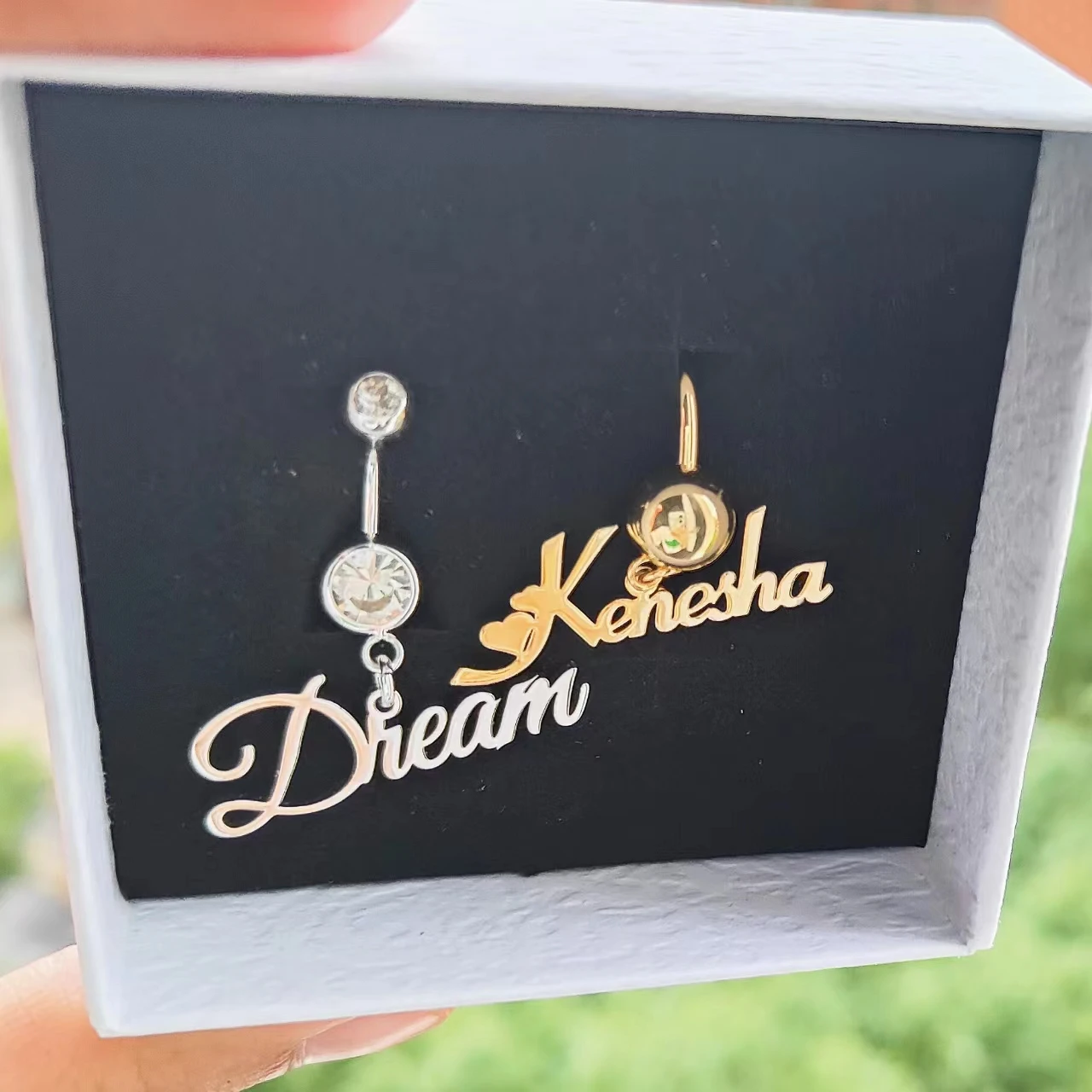 MIGALofe кольцо для пупка с именем на заказ персонализированное циркониевое женское