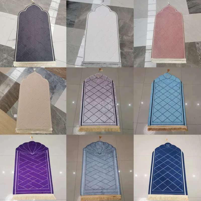 

Triangle Muslim Prayer Mat Islamic Salat Musallah Prayer Rug EID Ramadan Muslim Children Adult Prayer Mat Carpet Mother Day Gift