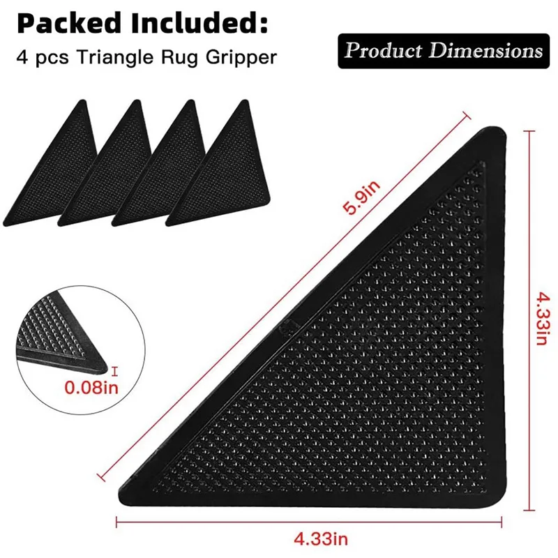 

Противоскользящие наклейки для ковров 4/8 шт.