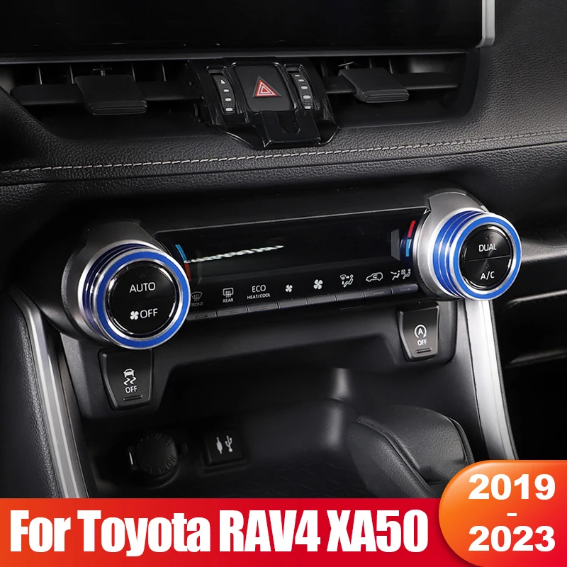 

For Toyota RAV4 XA50 2019 2020 2021 2022 2023 RAV 4 Hybrid Car Air Condition Switch Knob Ring Cover Interior Trim Accessories