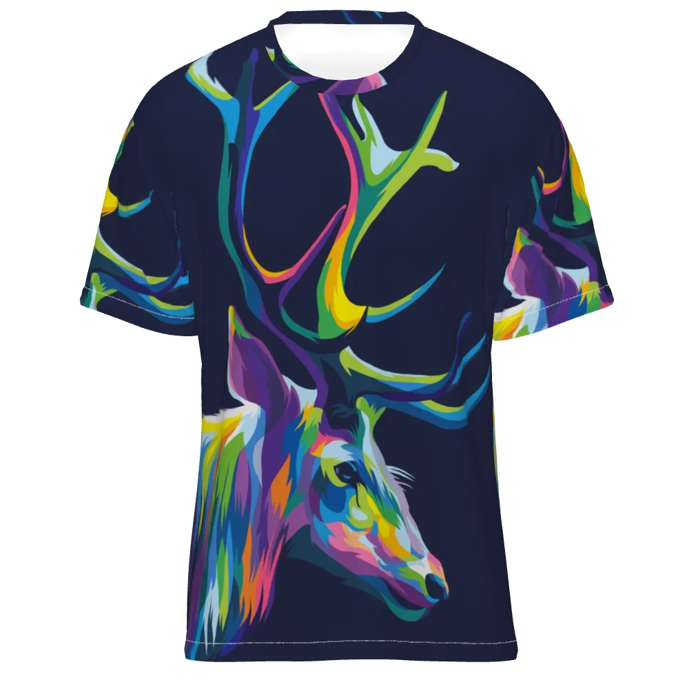 

Camo hunting animal Wild deer 3D T-shirt Summer casual men's T-shirt fashion street women's pullover short sleeved jacket