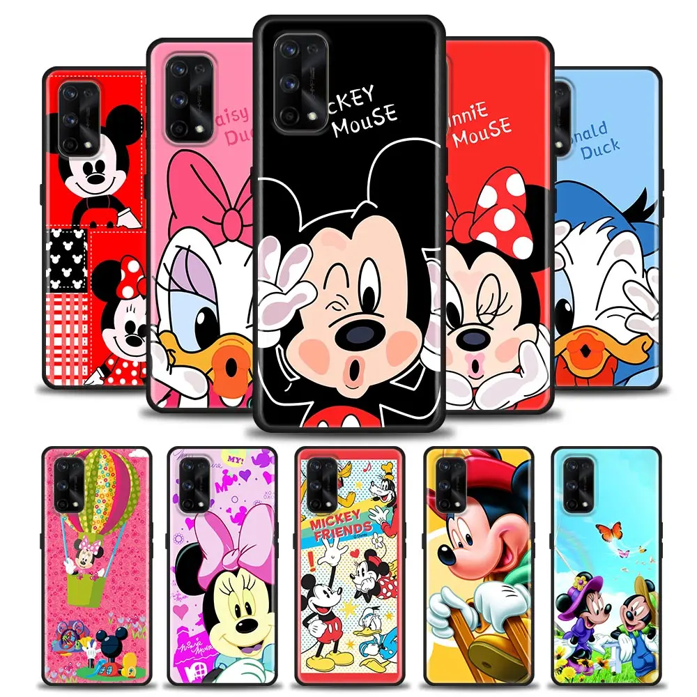 

Cute Mickey Minnie Mouse Anime Cartoon Phone Caae For Realme XT GT GT2 5 6 7 7i 8 8i 9i 9 C17 Pro 5G SE Master Neo2 Cover Fundas