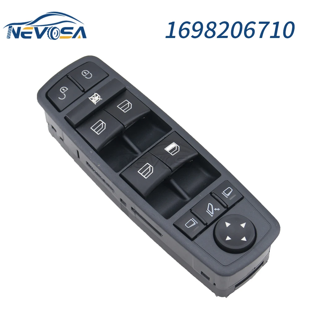 NEVOSA Главная панель переключателя стеклоподъемника автомобиля evosa 1698206410 для Mercedes Benz A-klase W169 A150 A160 A170 B-klase W245 B150 B160