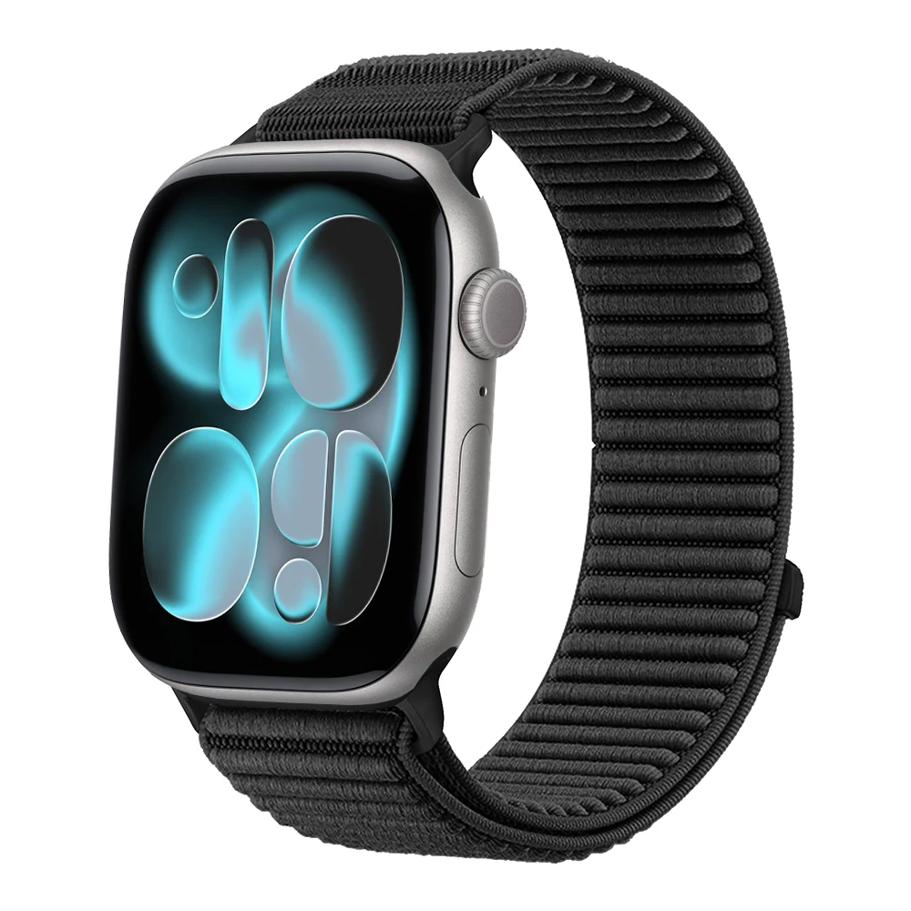 Нейлоновый ремешок с бриллиантами для Apple Watch 11 10 46 мм 42 ммUltra 3 2 1 49 мм 9 8 7 4541 мм Спортивный браслет IWatch 6 5 4 SE 44 мм 40 мм Ремешок (art.: 3920d3d5285bf) - 3920d3d5285bf
