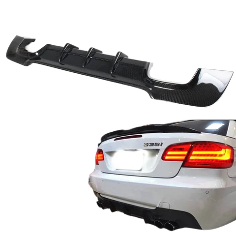 Диффузор для заднего бампера BMW E92 E93 325i M Tech Sport 2007-2013, губа из натурального углеродного волокна, автомобильный защитный спойлер, пластина, сплиттер, комплект кузова