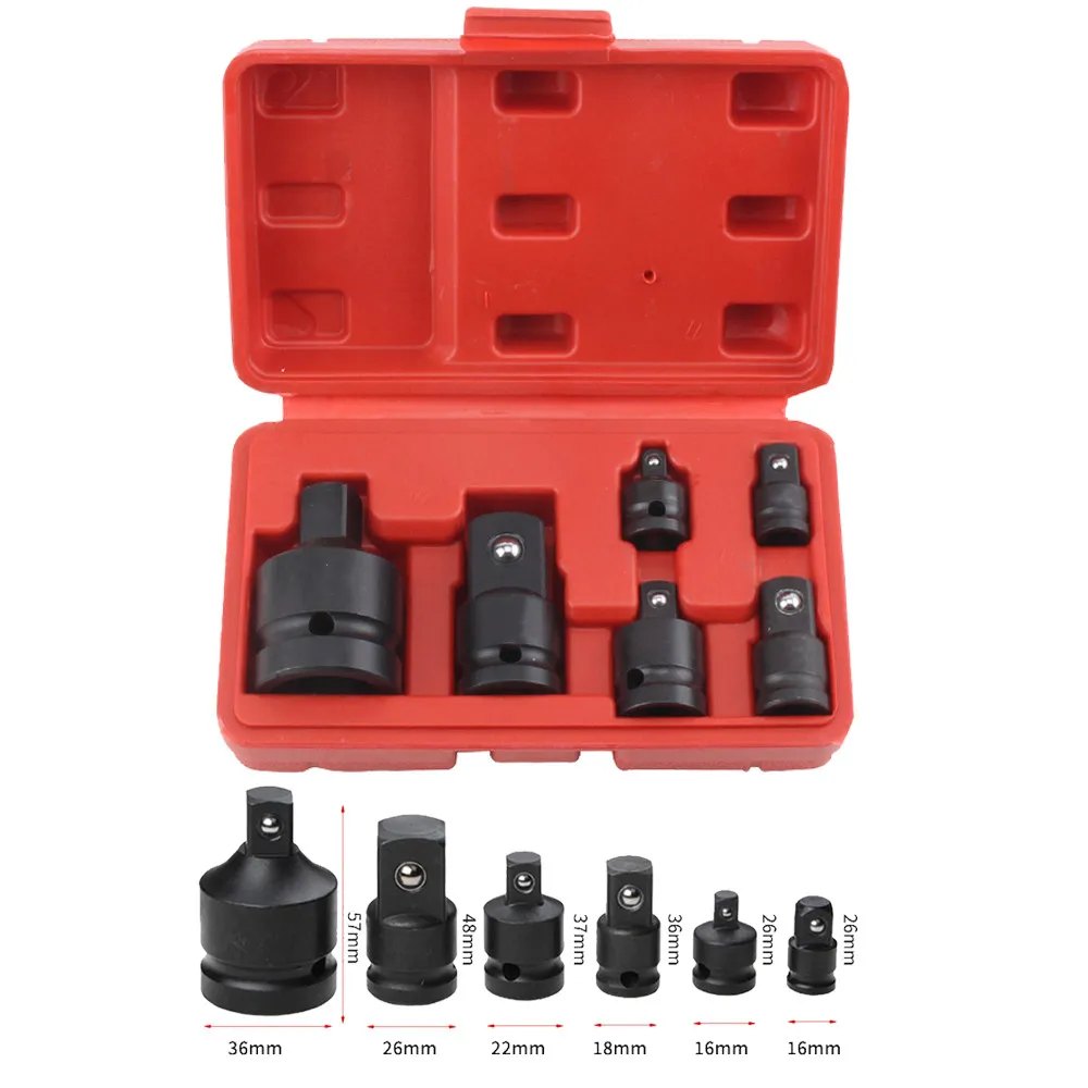 

6PCS Socket Adapter Set Impact Adapter and Reducer Set Cr-V Steel Socket Convertor Adaptor for Car Repair Tools3/8" 1/4" 1/2"