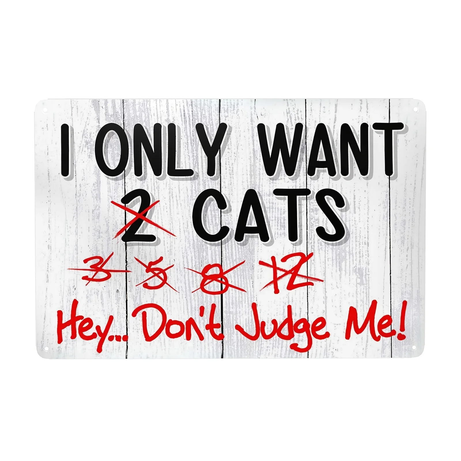 

Chic Tin Sign, Cat Sign I Only Want Cats Beware of Cat, Cat Decor, Funny Gag Gifts for Window, Office, Bedroom Decor, Funny Cat